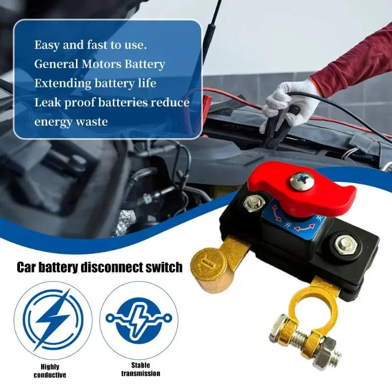 12V/24V Battery Master Cut-Off Switch | Negative Pole Disconnect Battery Disconnect Switch QXL