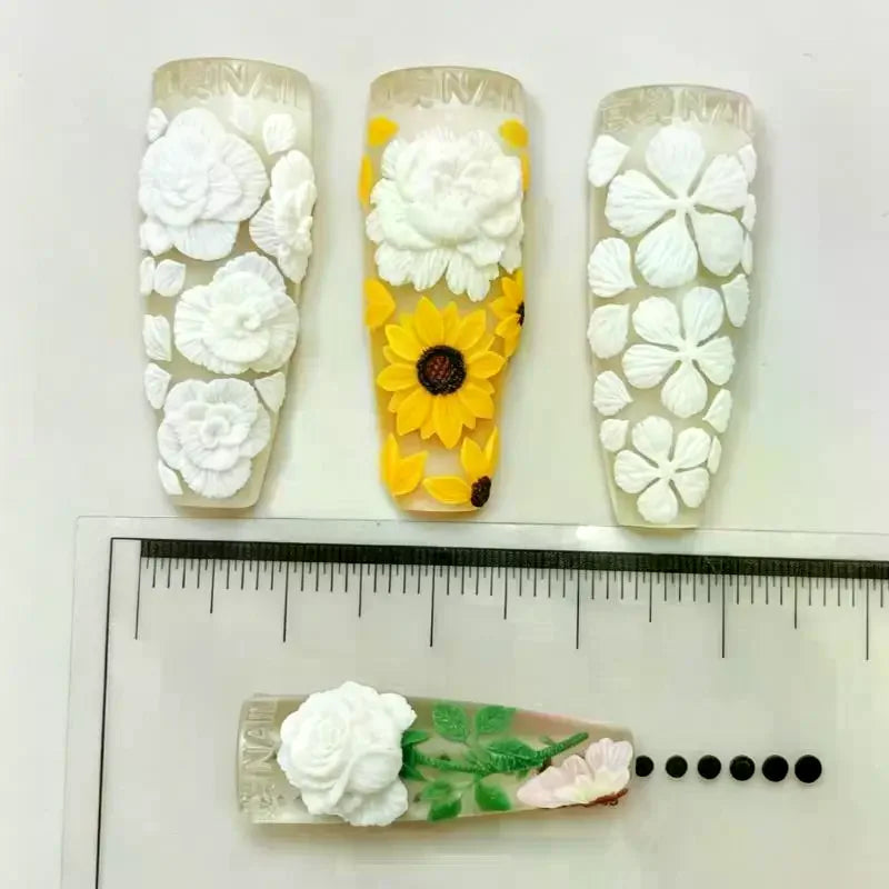 3D Flower Silicone Nail Art Mold | DIY Sculpting Template Nail Art Mold QXL