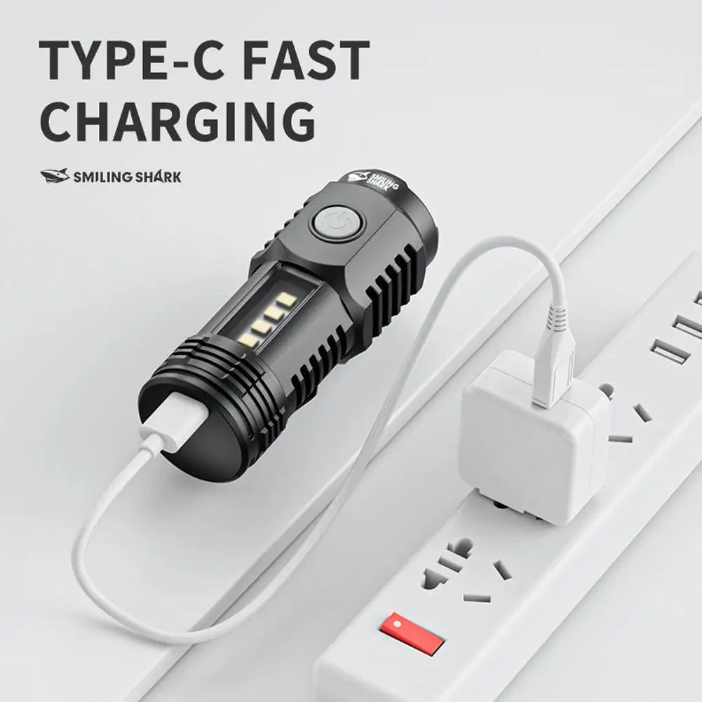 Mini 3-LED EDC Tactical Flashlight | USB Rechargeable & Clip Tactical Flashlight QXL