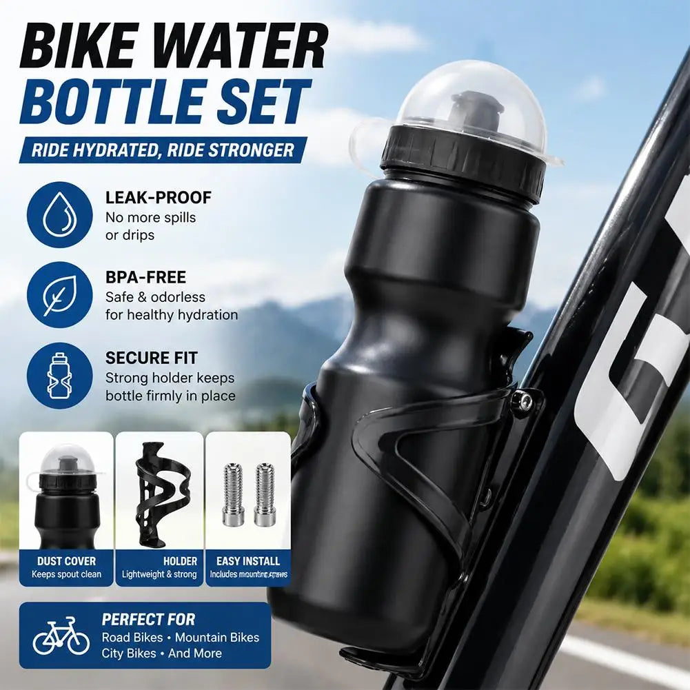 Bicycle Water Bottle 650ml | Dust Cover & Push-Pull Nozzle Cycling Water Bottle QXL