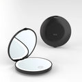 LED Lighted Compact Travel Mirror | 2X/1X Magnifying Pocket Mirror Lighted Compact Mirror QXL black