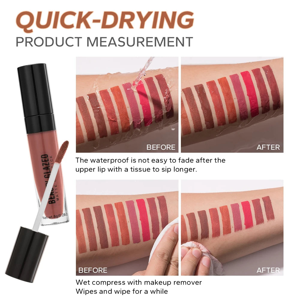 Beauty Glazed Lip Gloss & Liner Combo – Hydrating Tinted Oil Lip Gloss & Liner Set QXL