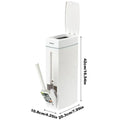 Space-Saving Bathroom Trash Can & Toilet Brush Combo Bathroom Trash Can Set QXL white 4 3