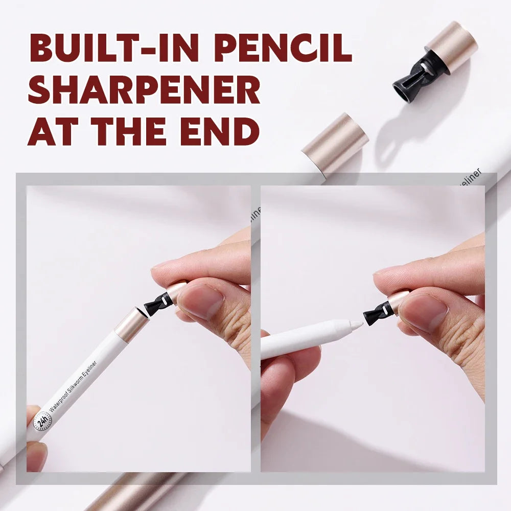 Beauty Glazed Waterproof White Gel Highlighter Eyeliner Pen Gel Eyeliner Pen QXL