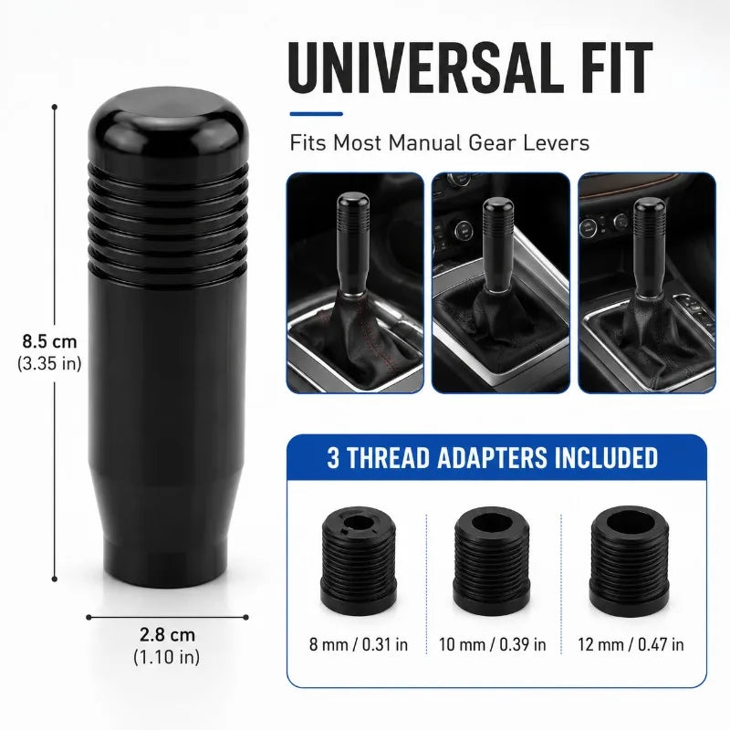 Universal Aluminum Gear Shift Knob | 8.5cm Manual Shifter Gear Shift Knob QXL