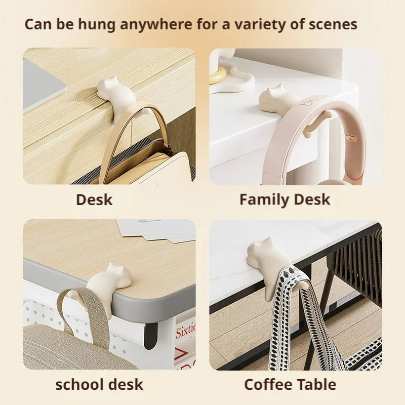 Cat Bag Hook Hanger | Desk Table Hook for Bags & Backpacks Desk Bag Hook QXL