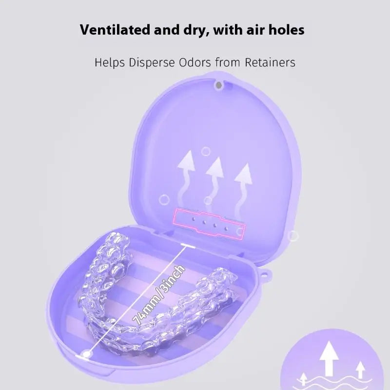 Portable Denture & Retainer Storage Case with Lanyard Denture Storage Case QXL