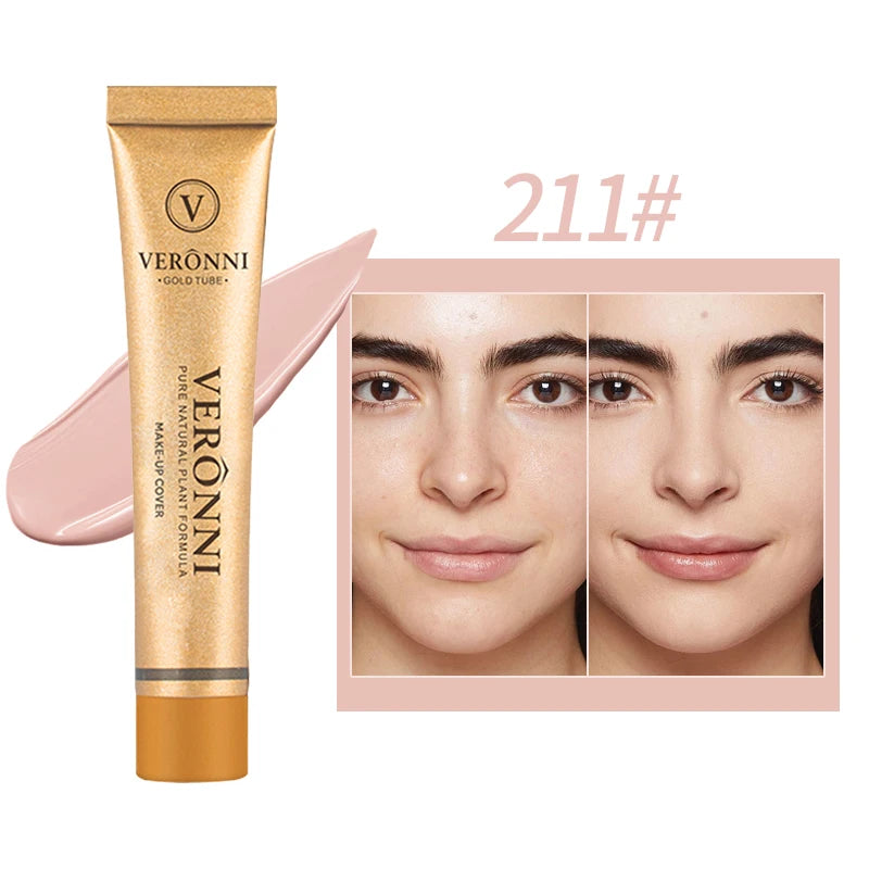 VERONNI Waterproof Liquid Concealer – Full Coverage, 14 Shades Liquid Concealer QXL 211