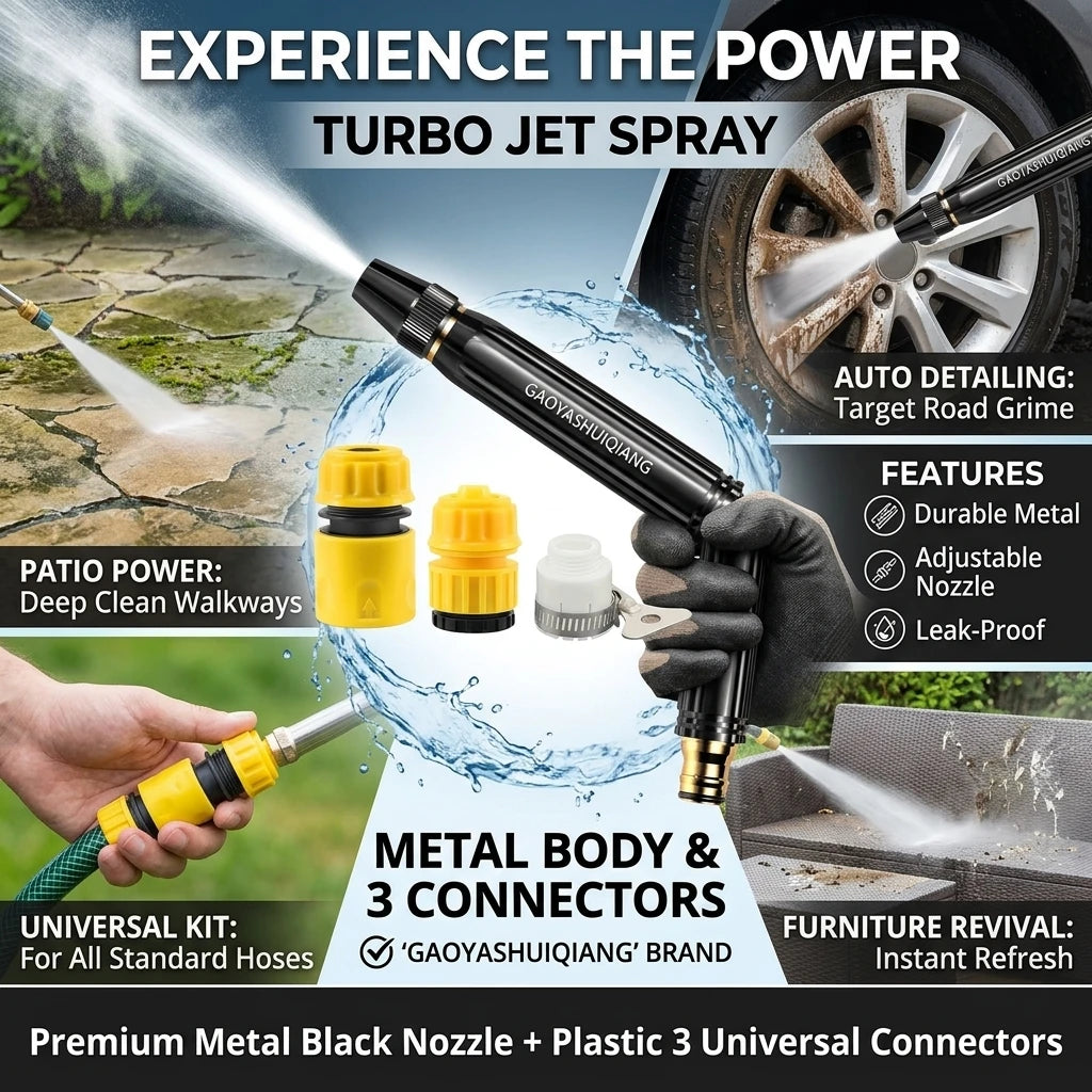 Adjustable High-Pressure Metal Garden Hose Spray Gun Nozzle Garden Spray Gun QXL