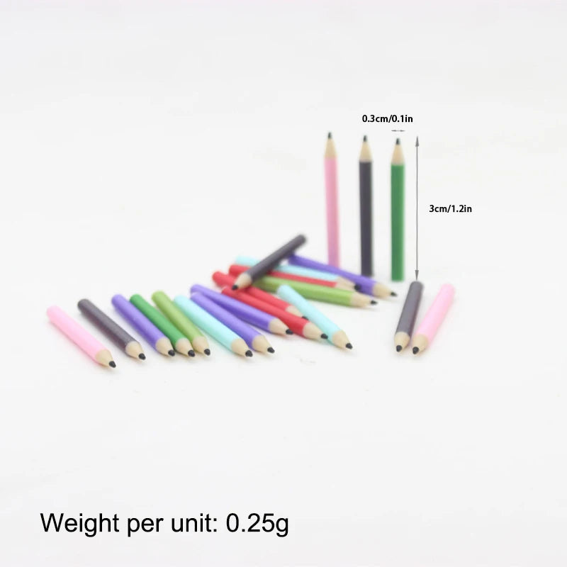 1:12 Dollhouse Miniature Pen Holder & 6 Colored Pencils Set Dollhouse Miniature Set QXL