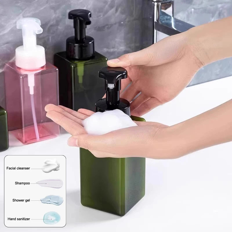 Foam Pump Soap Dispenser Bottle 250/450/650ml Reusable Foam Soap Dispenser QXL