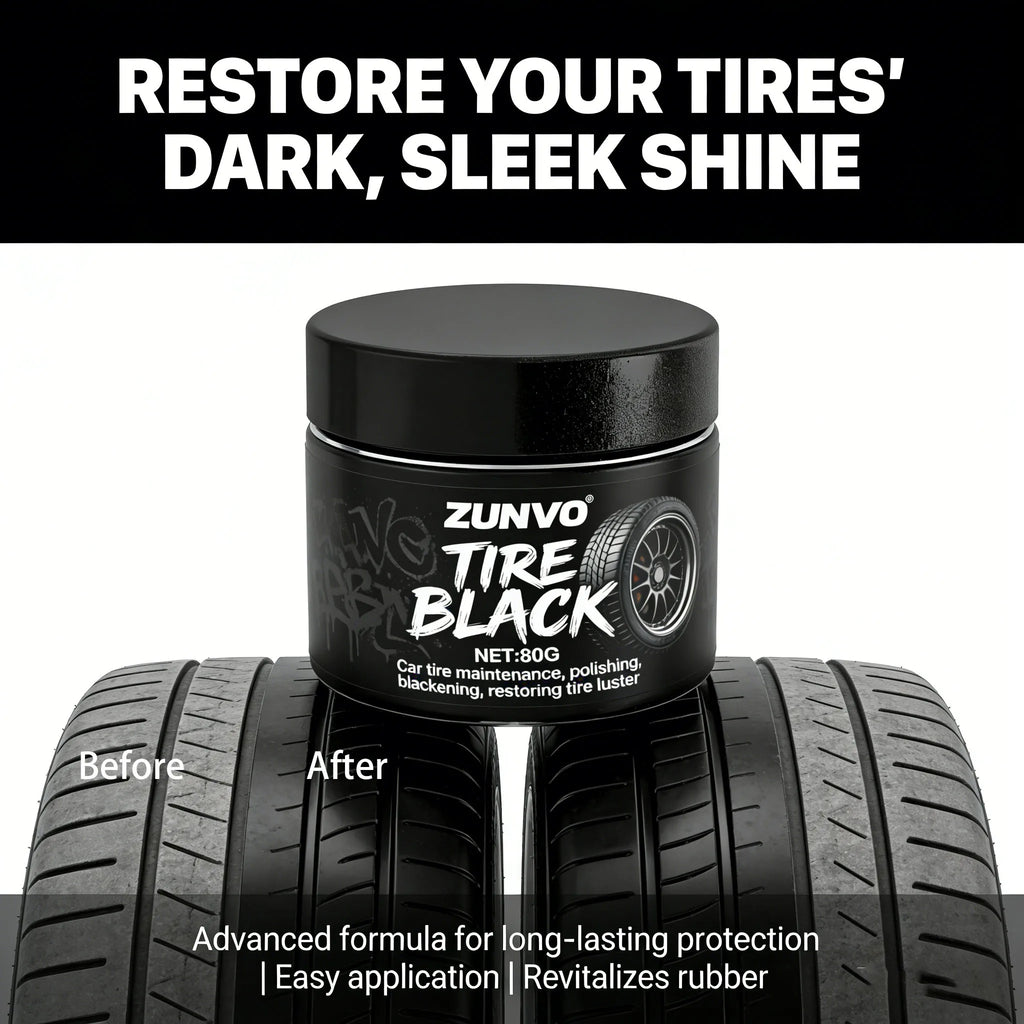 Tire Black Cream | Car Tire Polishing & Luster Restorer Tire Care Cream QXL
