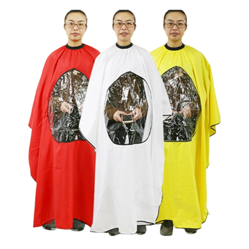 Barber Cape with Transparent Window | Salon Haircut Apron Hairdressing Cape QXL