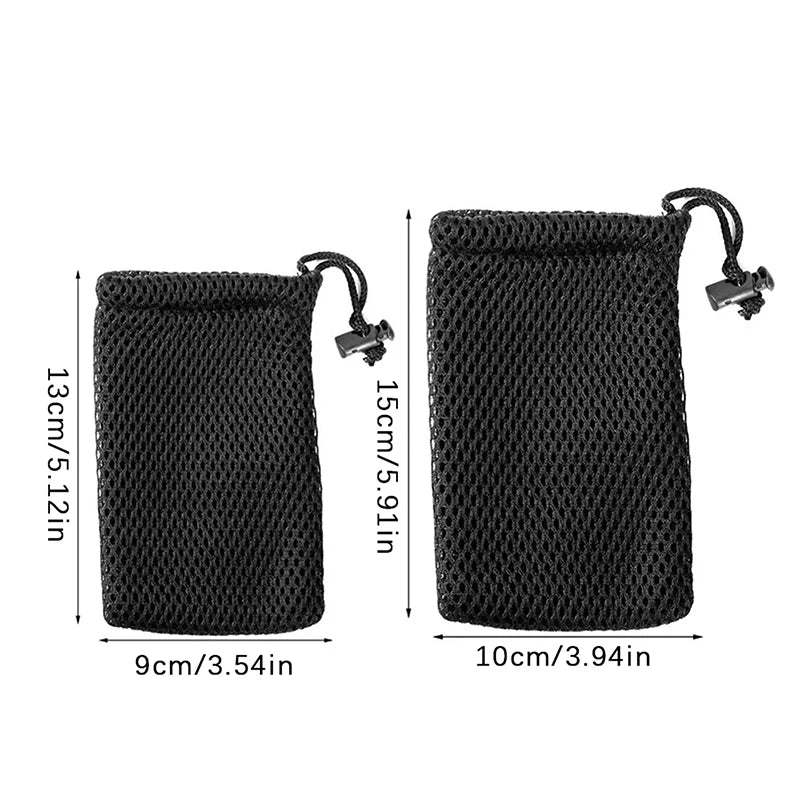 3-Pack Mesh Drawstring Pouches | Travel Organizer Bags Drawstring Storage Pouch QXL