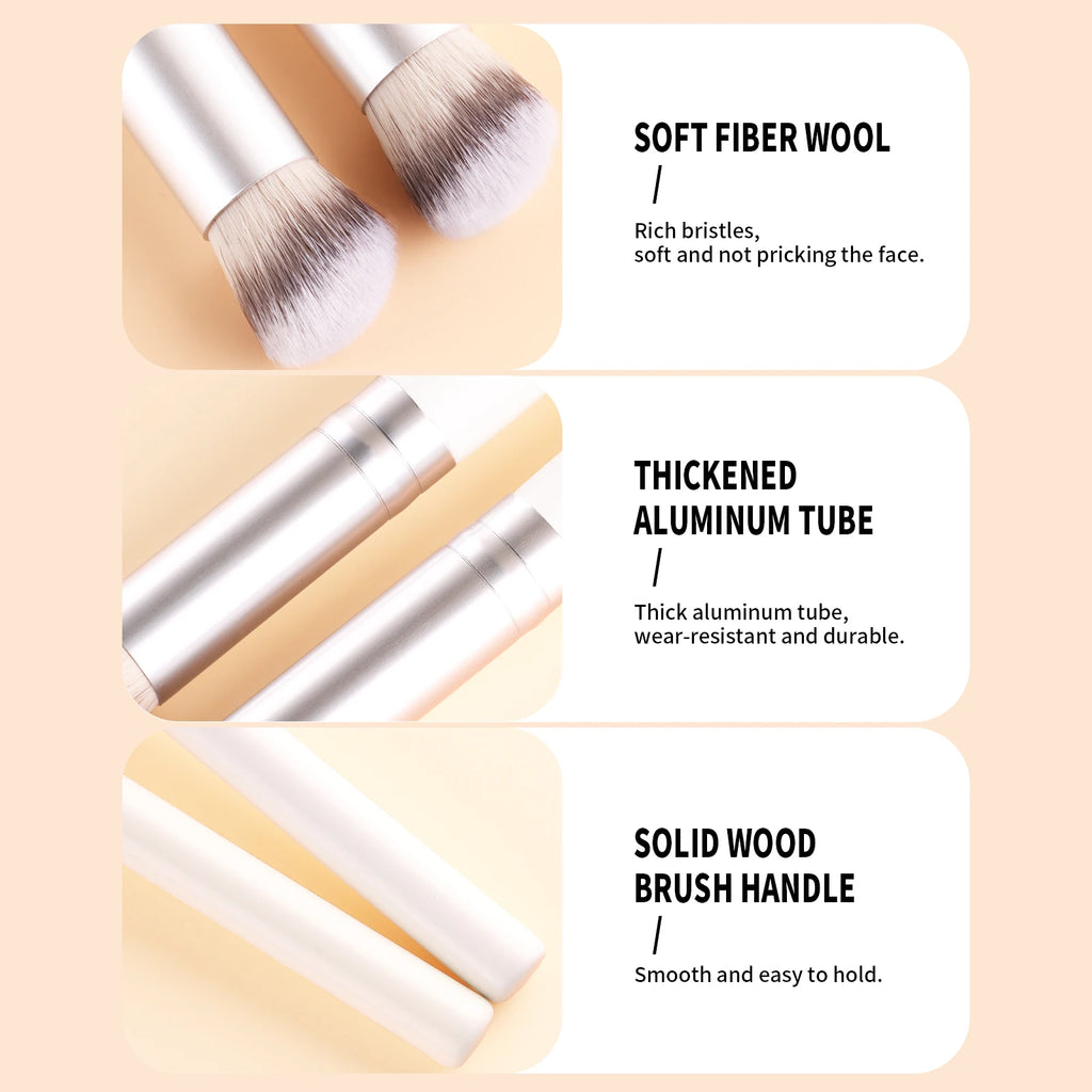Ronshadow 2-Pack Concealer Blending Brush | Wood Handle Concealer Blending Brush QXL