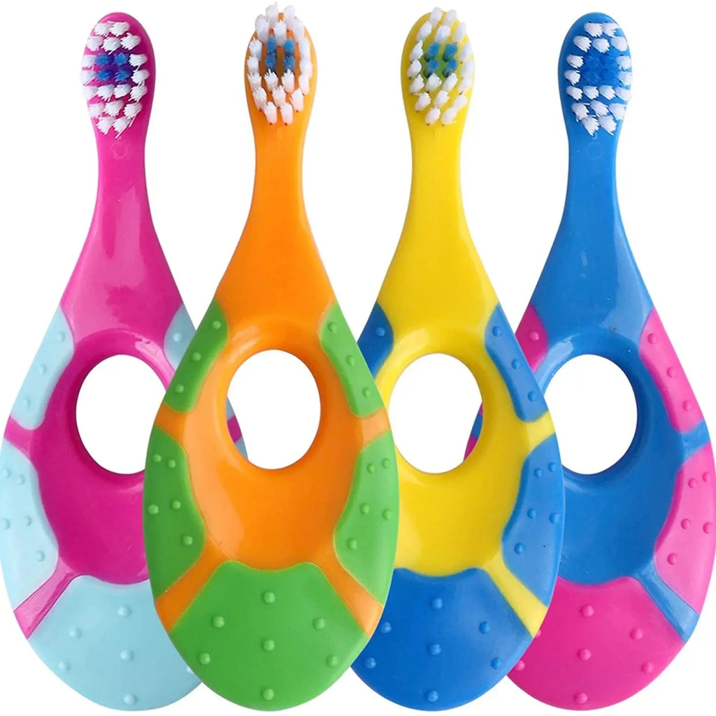 2-Pack BPA-Free Soft Bristle Toddler Toothbrush | Kids Set Kids Toothbrush Set QXL