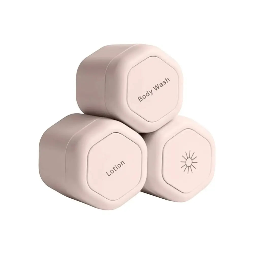 3-Pack Magnetic Travel Capsule Jars | Refillable Leak-Proof Pots Travel Sample Jars QXL