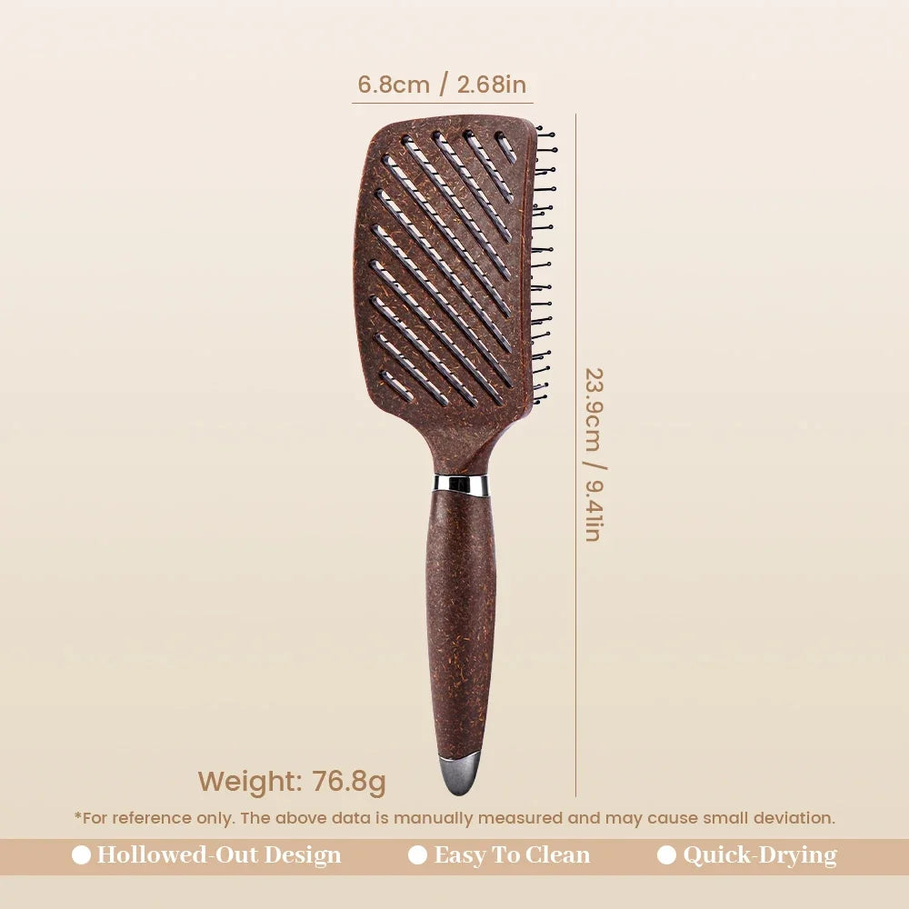 Hollow Out Anti-Static Hair Brush | All Hair Types Hair Brush QXL