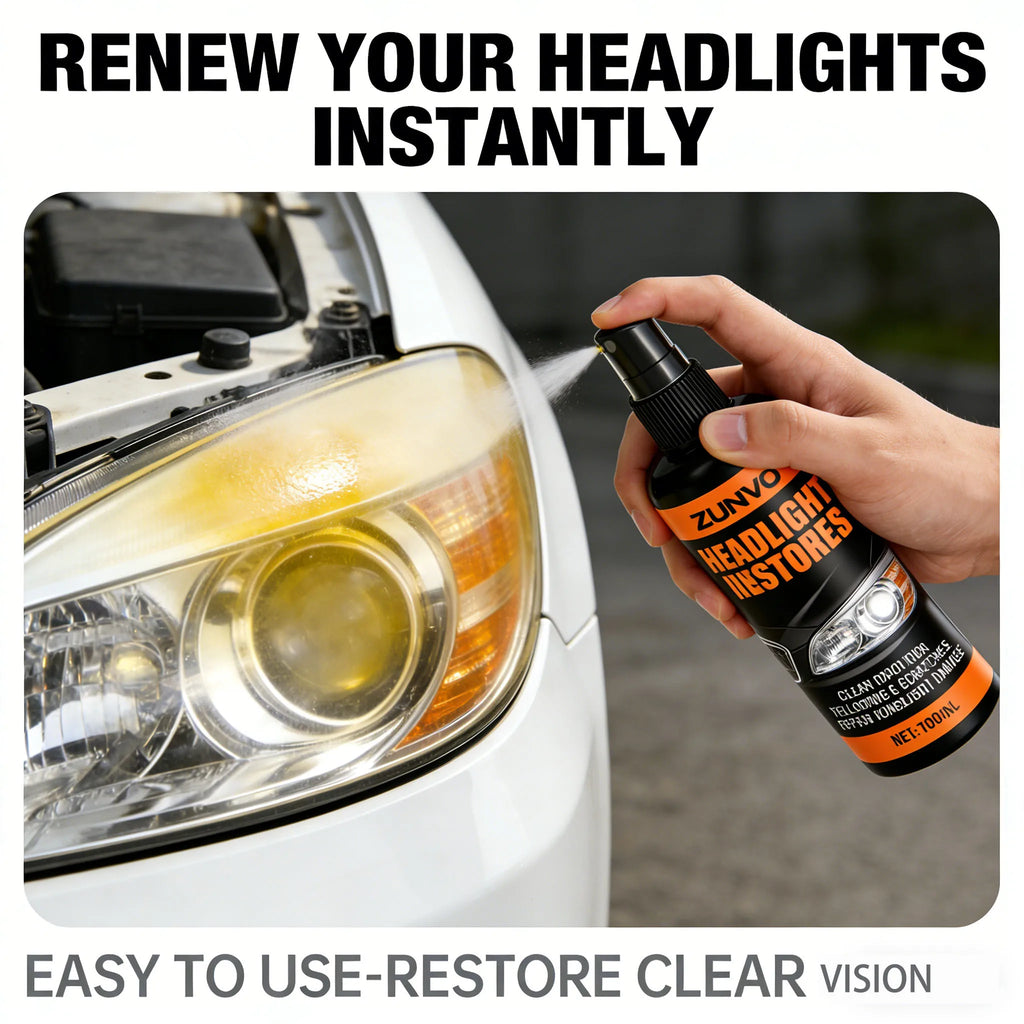 Car Headlight Restorer Spray | Fix Oxidation & Yellowing Headlight Restorer Spray QXL