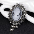 Vintage Victorian Crystal Cameo Brooch Pin for Women | Wedding Brooch Pin QXL 1PCS