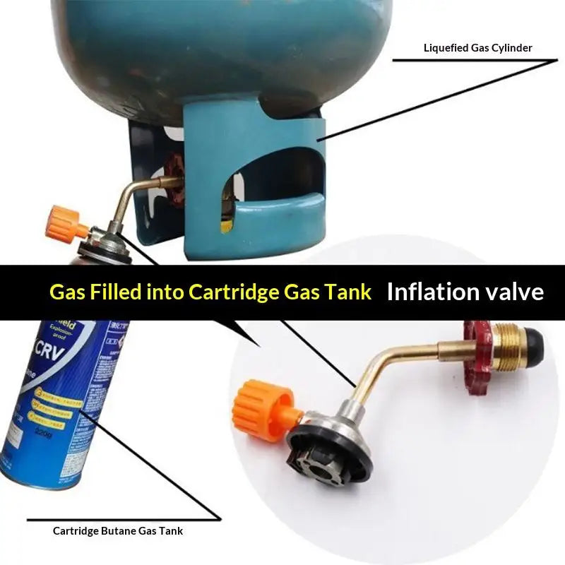 Butane Gas Cylinder Refill Valve Adapter for Camping & Hiking Gas Refill Adapter QXL
