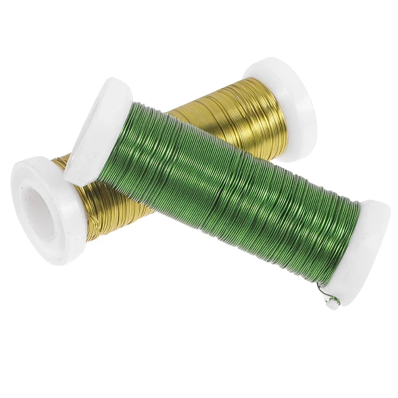 30M Florist Flower Stem Wire Roll | DIY Floral Craft Iron Wire Floral Craft Wire QXL