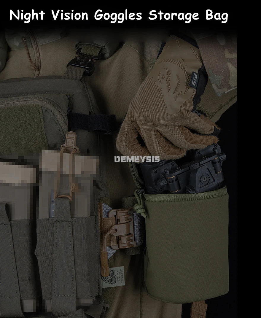 Tactical NVG Storage Bag | MOLLE Soft Padded Night Vision Pouch Tactical NVG Pouch QXL