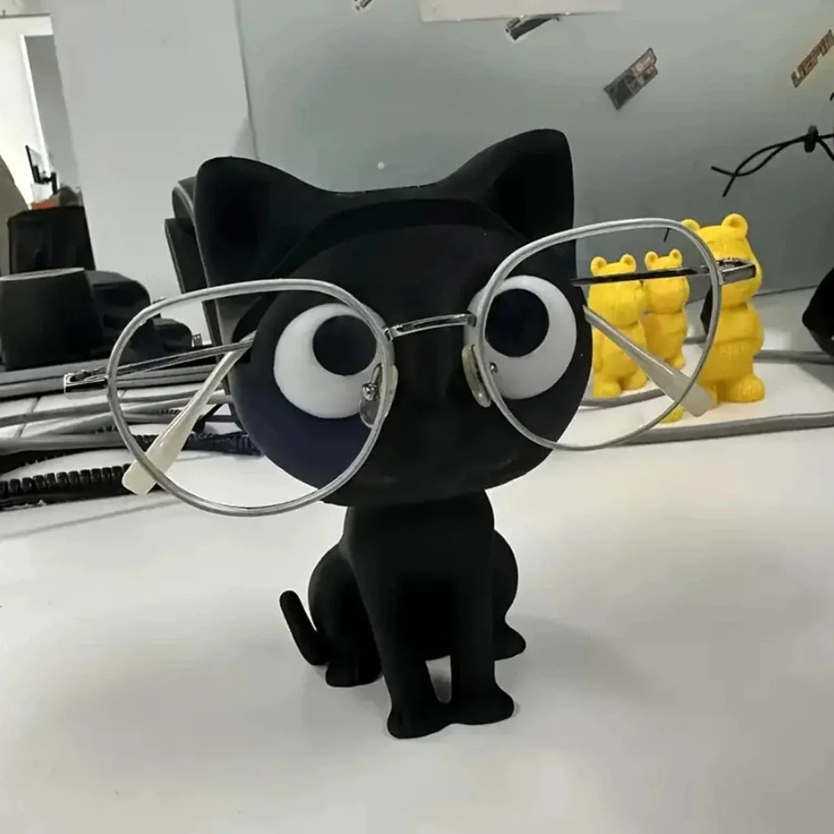 3D Printed Cat Eyeglasses Holder | Desktop Glasses Organizer Eyeglasses Holder QXL