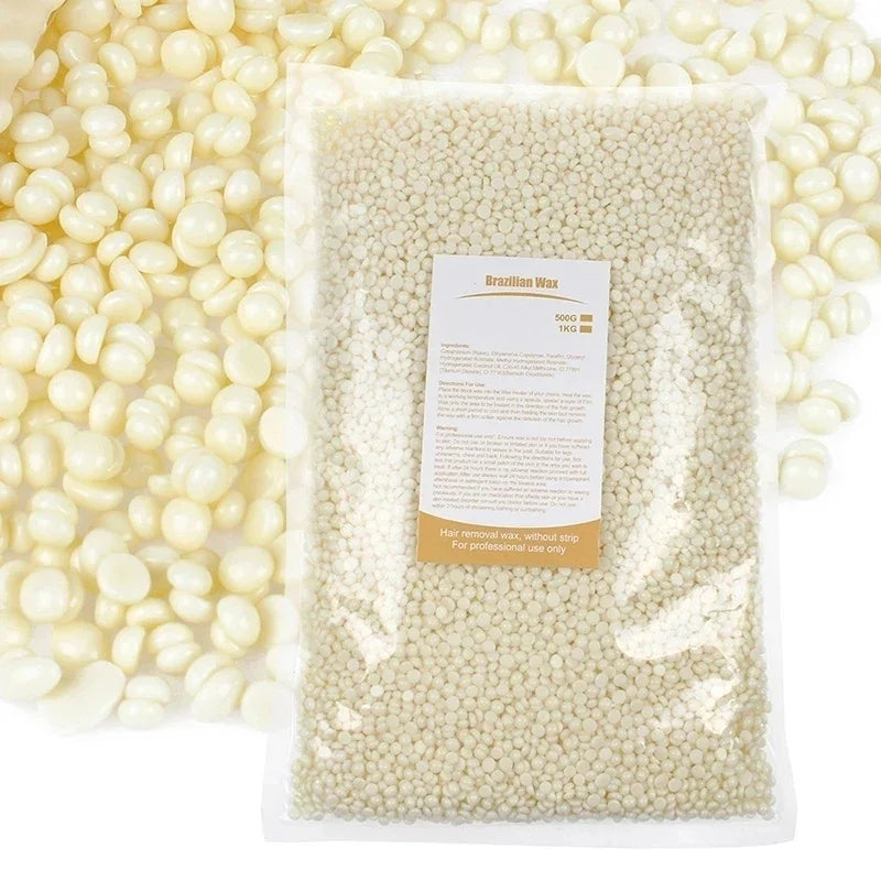 500g Hard Wax Beans – No-Strip Full Body Hair Removal Depilatory Wax Beads QXL