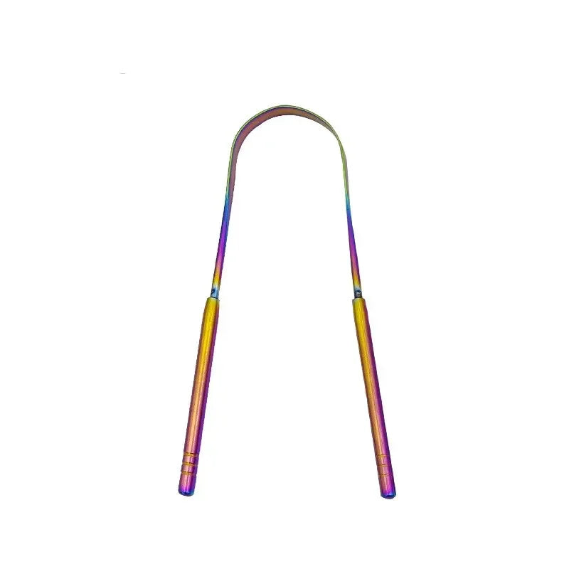 Stainless Steel U-Shaped Tongue Scraper | 4 Colors Fresh Breath Tongue Scraper QXL M24 Colorful