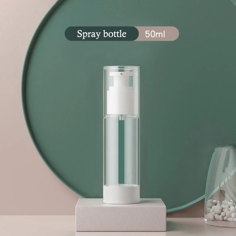 Airless Vacuum Refillable Travel Bottles 15–100ml Pump & Spray Refillable Travel Bottle QXL Spray bottle 50ml
