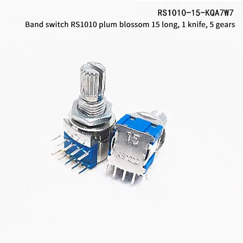 2-Pack RS1010 Rotary Band Switch | 1 & 2 Pole Multi-Position Rotary Band Switch QXL 1 knife 5 gears
