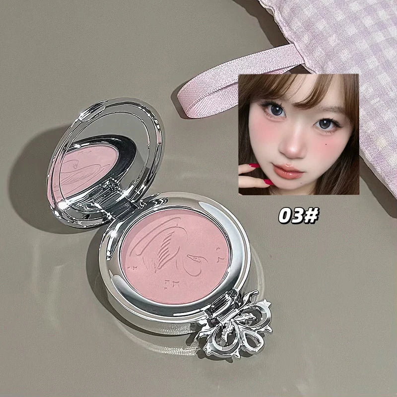 NICEKEY Matte Blush Palette – Peach Rose Cheek Tint & Contour Matte Blush Palette QXL