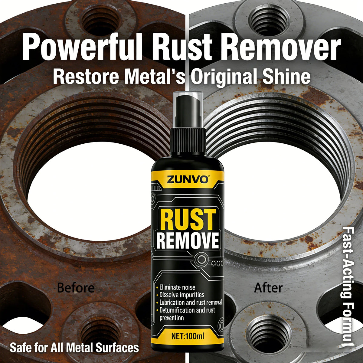 Rust Remover & Lubricant Spray for Car & Metal Parts Rust Remover Spray QXL