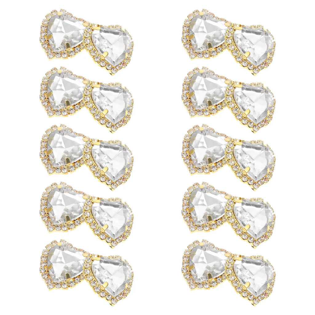20-Pack Sew-On Claw Glass Rhinestones | DIY Dress & Bag Decor Sew-On Rhinestone Set QXL