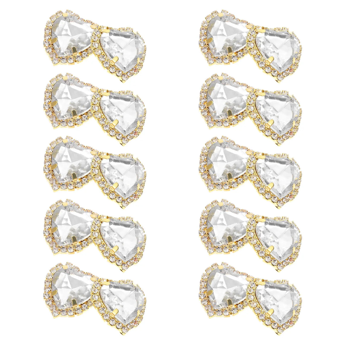 20-Pack Sew-On Claw Glass Rhinestones | DIY Dress & Bag Decor Sew-On Rhinestone Set QXL