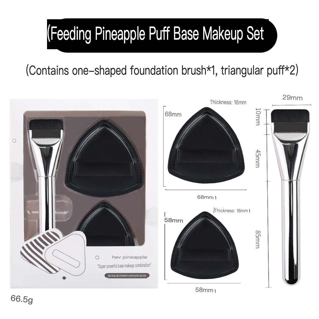 Black Powder Puff Set | Soft Sponge Makeup Egg for Foundation Makeup Sponge Puff QXL