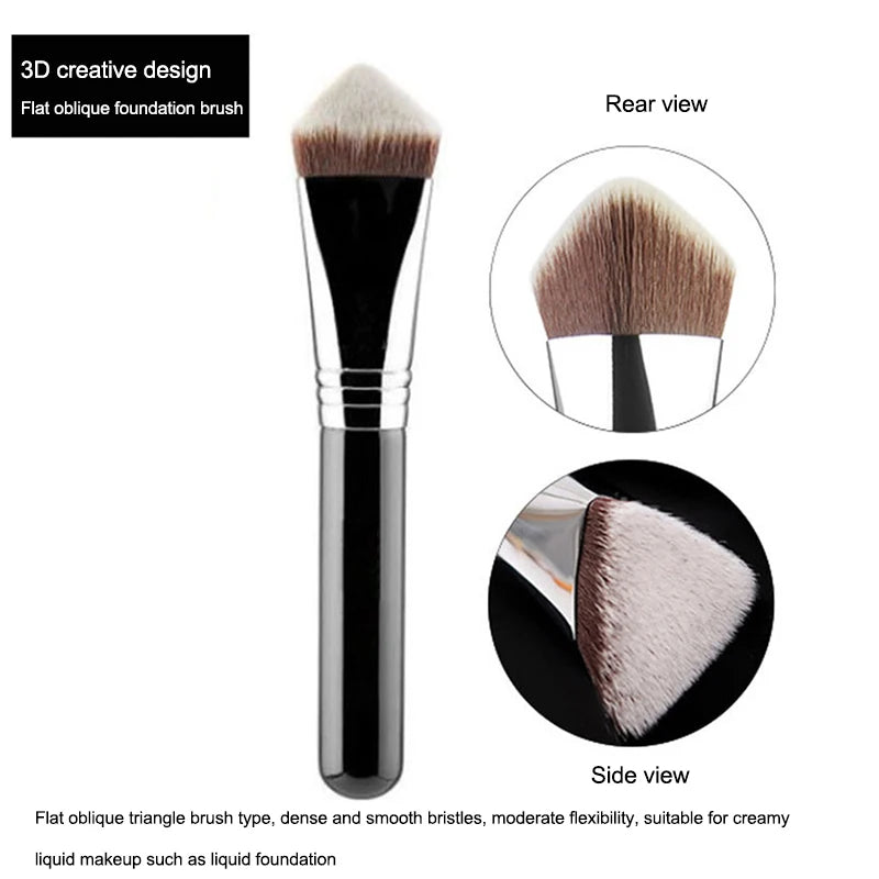 Large Angled Kabuki Foundation Brush | Vegan Synthetic Kabuki Foundation Brush QXL