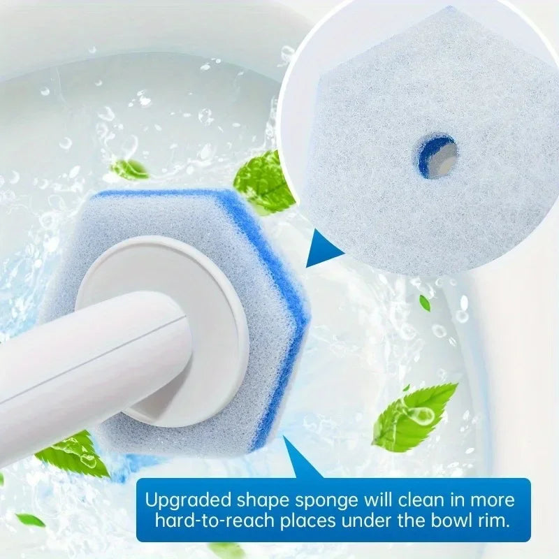 10-Pack Disposable Toilet Brush Refills | Fiber Cotton Wand Heads Toilet Brush Refills QXL