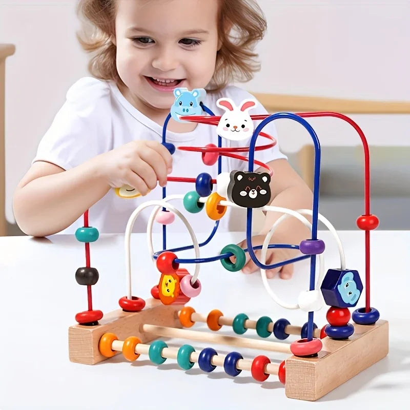 Interactive Bead Puzzle Toy for Infants & Toddlers 12M+ Toddler Bead Puzzle QXL