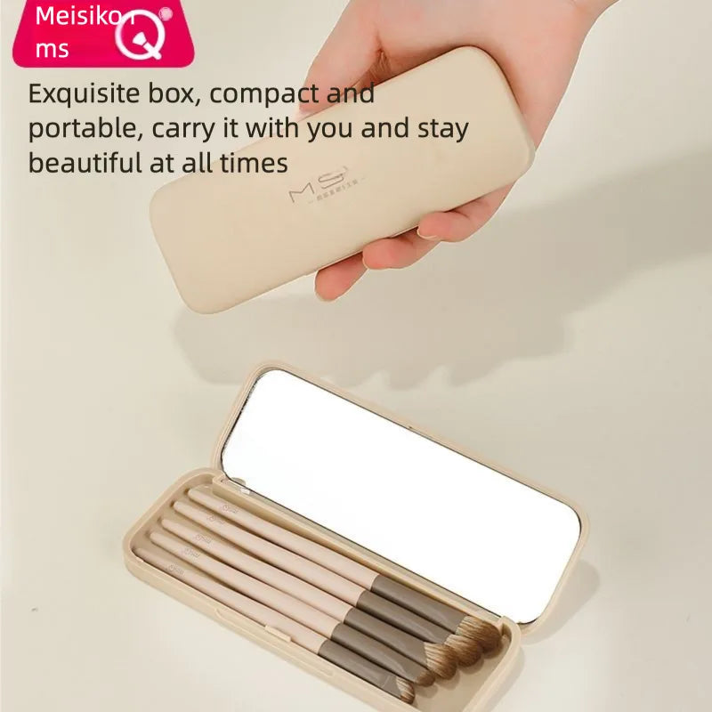 MSQ 5-Piece Pocket Eyeshadow Brush Set with Storage Box Eyeshadow Brush Set QXL
