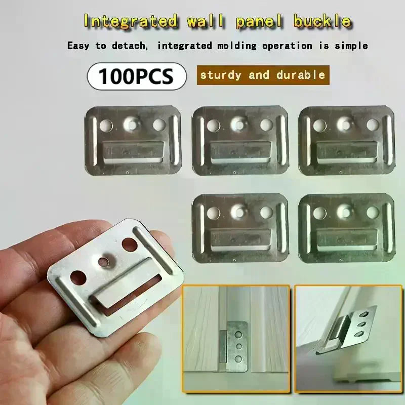 100-Pack Metal WPC Wall Panel Clips | Fluted Cladding Fasteners Wall Panel Clips QXL