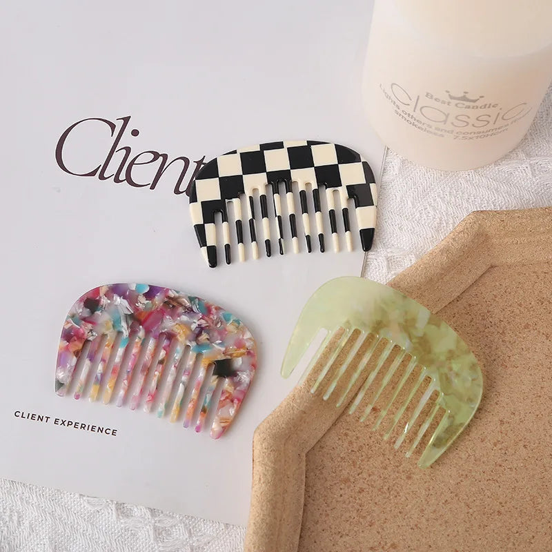 Acetic Acid Pocket Hair Comb | Portable Travel Styling Tool Pocket Hair Comb QXL