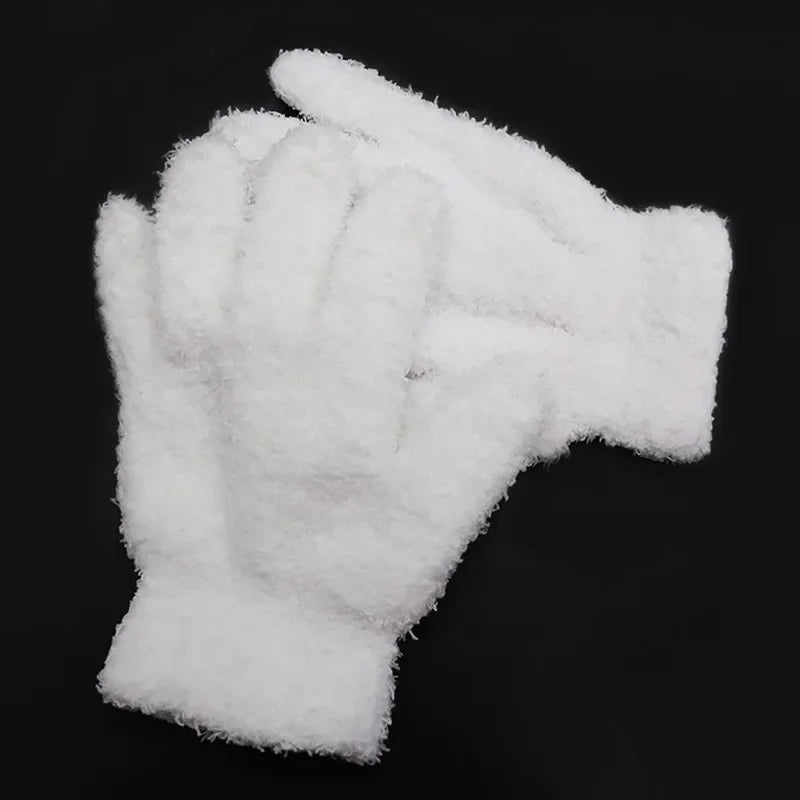 Coral Fleece Knit Gloves – Unisex Autumn Winter Spring Fleece Knit Gloves QXL