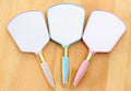 Handheld Mirror with Handle & Hook – Makeup & Barber Mirror Handheld Makeup Mirror QXL Blue