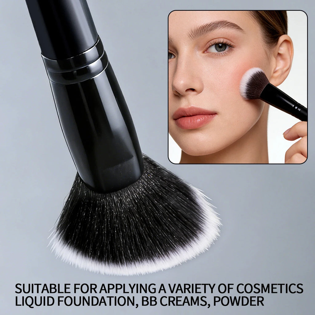 KOSSHOW Soft Angled Blush Contour Makeup Brush – Black Makeup Brush QXL