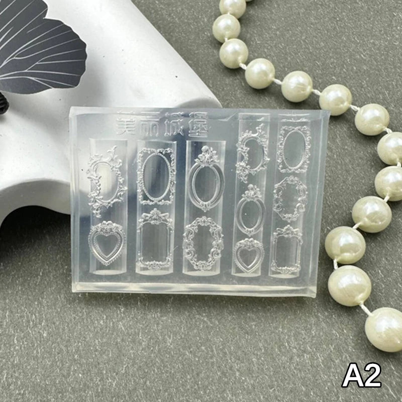 Photo Frame Silicone Nail Art Mold | 3D Stamping Manicure Tool Silicone Nail Mold QXL A2