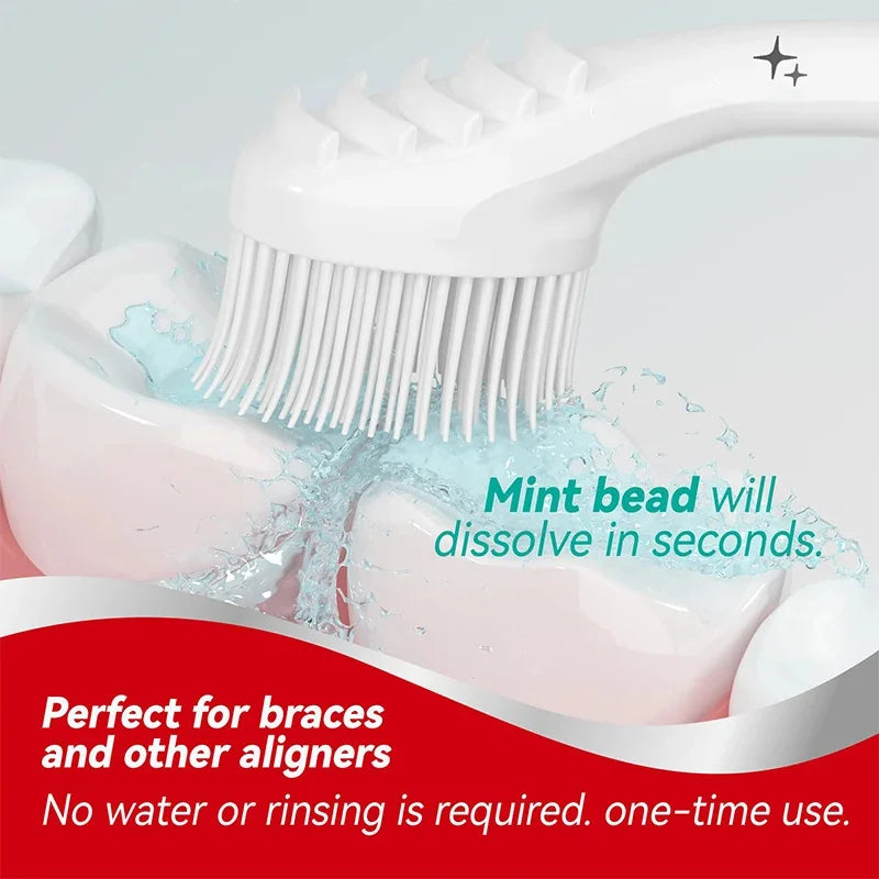 20-Pack Disposable Travel Toothbrushes with Built-In Toothpaste Disposable Toothbrush QXL