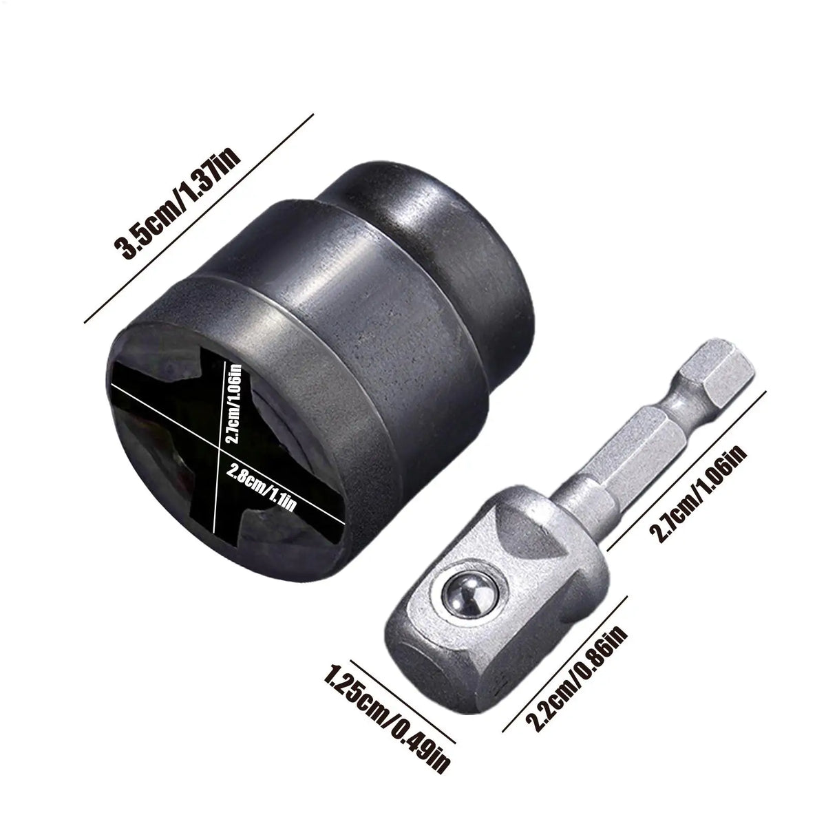 Universal Scissor Jack Adapter | Drill & Impact Wrench Socket Jack Adapter Tool QXL