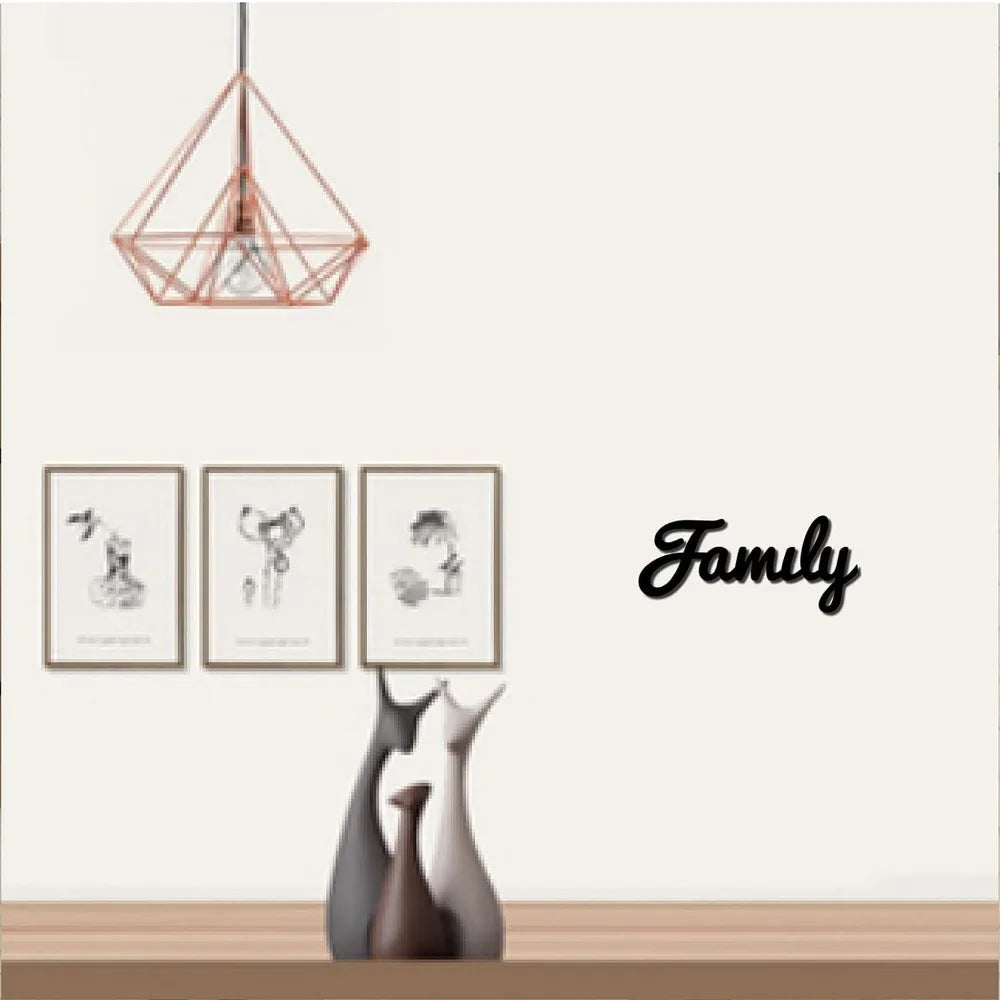 Laser Cut Unfinished Wood Family Sign – Rustic Wall Décor Wood Wall Sign QXL